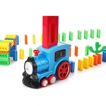 Jeu de Train Domino avec Blocs Éducatifs