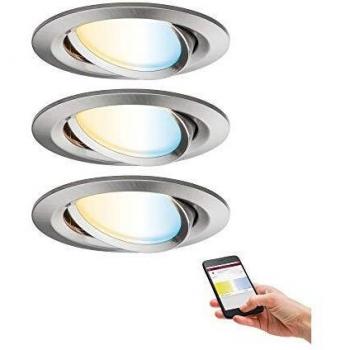 LED Deckeneinbaustrahler Nova in Eisen-gebürstet 6W 470lm 3-er Set