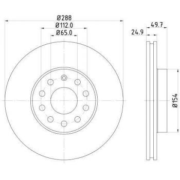 Disque de frein VW AUDI FORD 8DD 355 128-001