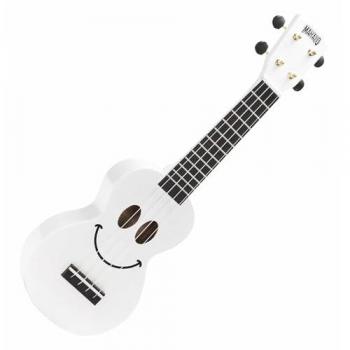 Mahalo Smiley Ukulele White