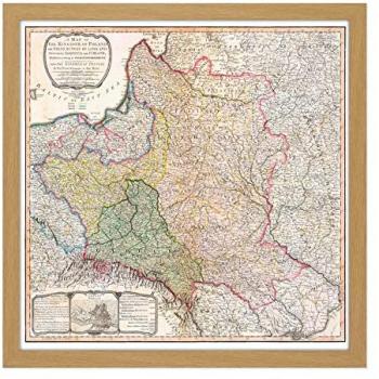 Faden Kingdom 1799 Political Map – 16×16” Oak‑Framed Picture