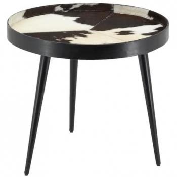Aubry Gaspard – Table basse en métal et cuir
