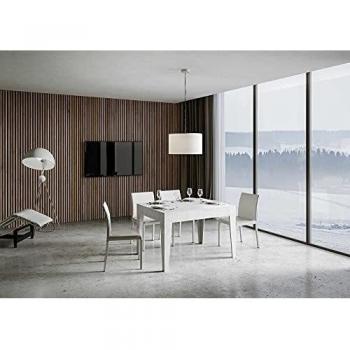 Itamoby Mesa Extensiva Efecto Madera Blanco Espatulado 90x120/180