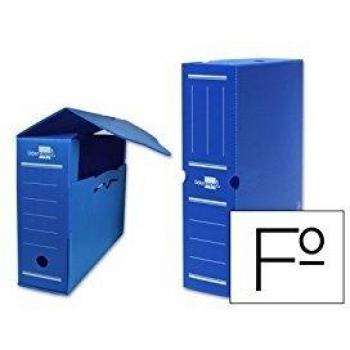 Caja archivo definitivo plastico liderpapel azul 360x260x100 mm