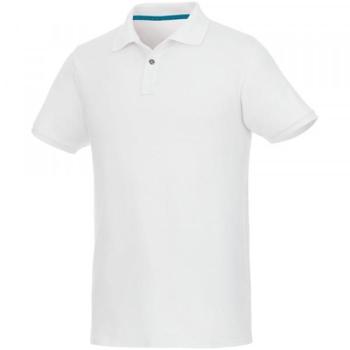 Herren-Poloshirt Beryl – Bio‑Recycling, kurzarm, weiß, XS