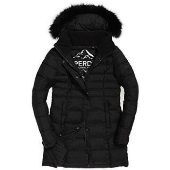 Superdry Mountain Super Fuji Giacca, XL, Donna, Nero