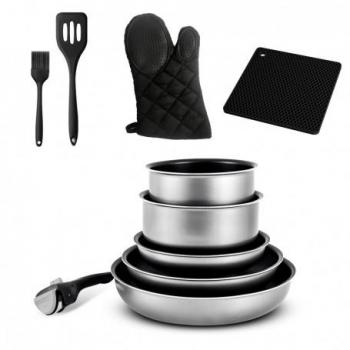 Set de cocina Tfi Titanium10, 10 panelas antiadherentes de aluminio
