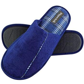 Wide Back Navy Slip‑On Mules – Men's Size 8