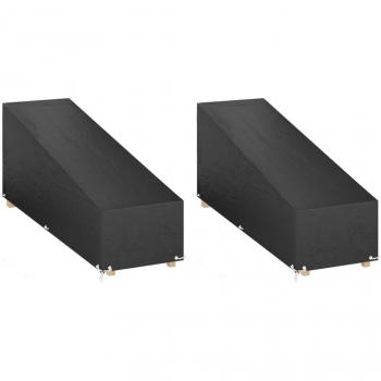 Kit de Capas para Espreguiçadeiras VidaXL – 2 unidades, 12 ilhos, 200x65x35/60 cm