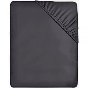 Utopia Bedding Super King Fitted Sheet, Grey