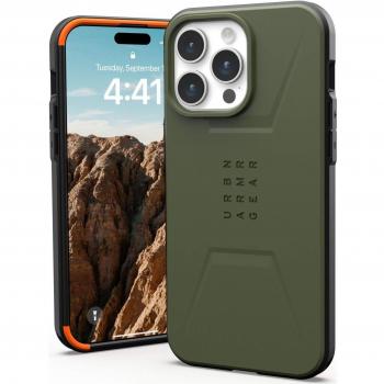 Protection UAG Civilian Series 6,7 – iPhone 15 Pro Max vert olive (compatible MagSafe)