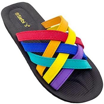 Siebi's Damen Badeslipper, schwarz 42
