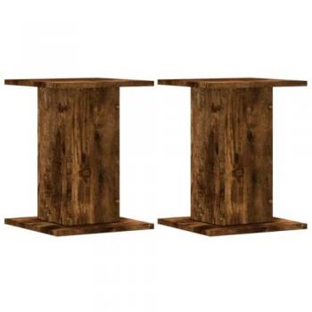 Soporte de Plantas Vidaxl Madera Roble Ahumado 30x30x40 cm – Elegante