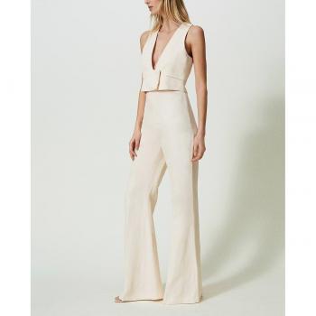 Pantalon Twinset Chic Femme Nuance Terre 42
