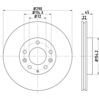 HELLA 8DD 355 115-311 Bremsbelag