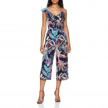 Mono para mujer Only con volantes y estampado tropical