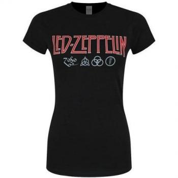 Led Zeppelin Damen T-Shirt L schwarz