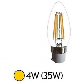 Ampoule LED Flamme COB B22 4W 2700K Clair