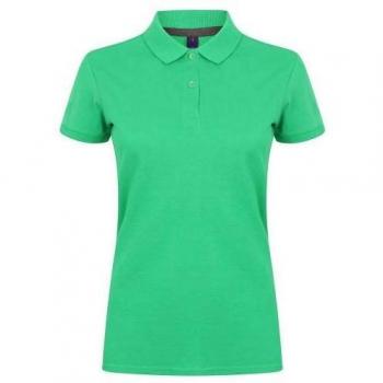 Henbury Polo de piqué femenino en negro