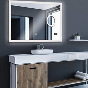 Espejo de baño con altavoz bluetooth y luz regulable Aquamarin