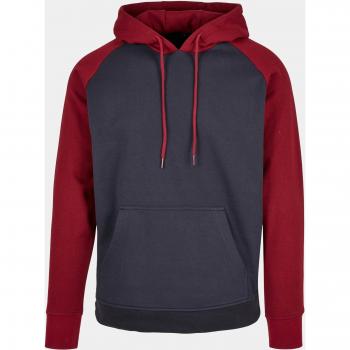 Felpa a girocollo Basic Raglan Navy/Burgundy M