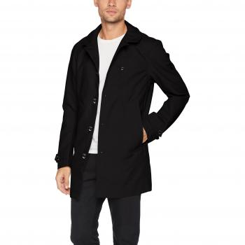 G-STAR RAW Garber Trench, Abrigo de Hombre, Color Dk Black 6484
