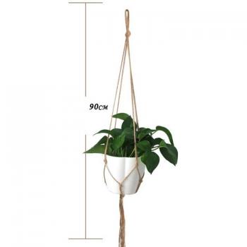 Décor de jardin en macramé pour plantes