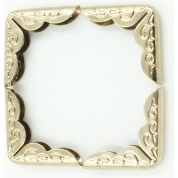 100Pcs Metal Corner Protectors for Scrapbooks 30x21mm, Gold/Rose Gold