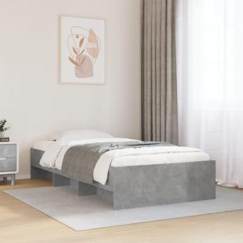 Sonoma Grey Color Engineered Wood Bed Frame for 90x200 cm without Mattress