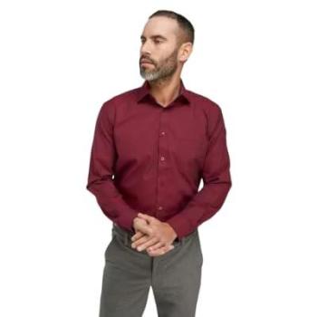 Navy‑Contrast Wine Cotton T-Shirt for Men – Double TWO – 18.5