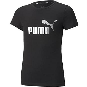 Puma Mädchen T-Shirt ESS+ Metallic Logo, Rundhals