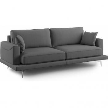 Canapé Dorian 198 cm en tissu doux résistant aux taches