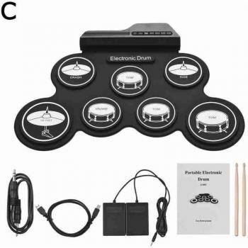 Kit de batterie USB 7 tampons avec pilons