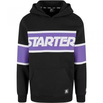 Starter Herren Kapuzenpullover Across Stripe Hoodie Schwarz/Violett