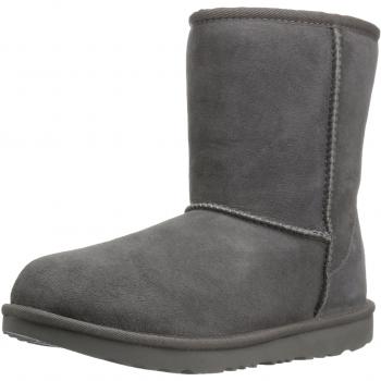 UGG Classic II Grey Sheepskin Boot for Girls, Size 5 Youth M