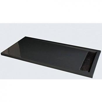 Piatto doccia in pietra 140x80x4,5cm grigio lucido