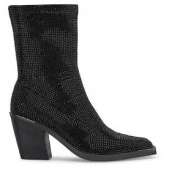 Botines de Mujer Alma en Pena con Pedrería y Puntera Cuadrada