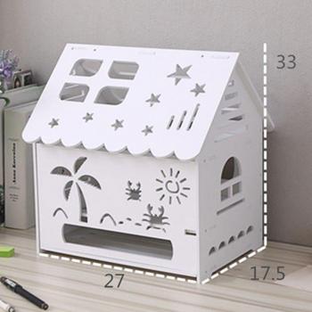 Wifi Router Organizer Hout-Kunststof met Meerdere Lagen
