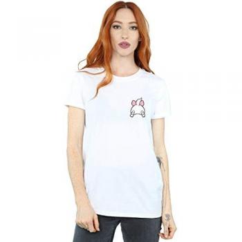 Weißes Disney Aristocats Marie Boyfriend T-Shirt – Baumwoll‑Büffel