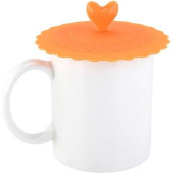 Funda para Platos de Silicona Grado Comestible, Corazón de Diamante con Pinza