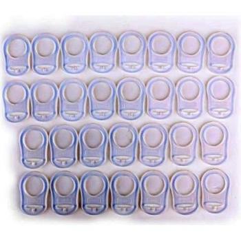 Cadenas de Silicona Transparente con Hebilla Estilo Botón – 30 unidades