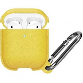 Yellow LED‑Hanging Silicone Case for AirPods