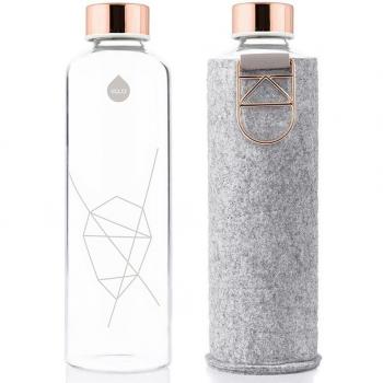 Equa Trinkflasche »Mismatch«, Borosilikatglas, mit Filzcover und Metallgriff