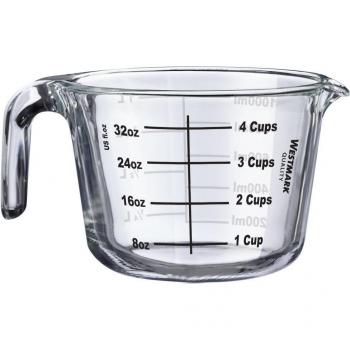 Westmark 1 l Messbecher aus hitzebeständigem Borosilikatglas