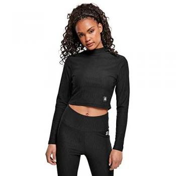 Black Label Women’s Cropped Ribbed Turtleneck Tee