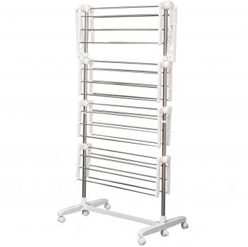 HOMCOM Folding Garment Rack with Wheels (4 Layer)