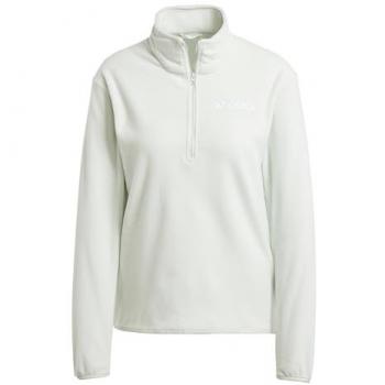 Adidas Multi Essentials Green Half‑Zip Fleece‑Linen Large Female
