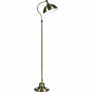 HOMCOM Bogenlampe Retro mit verstellbarem Lampenschirm, E27, Messingoptik