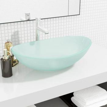 Lavandino da Bagno in Vetro Temperato 54,5×35×15,5 cm “Smeriglio”