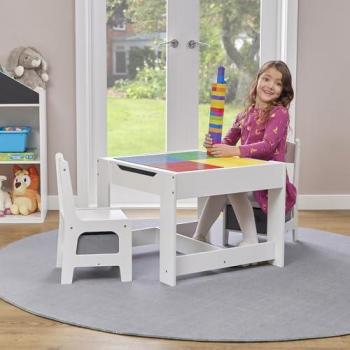 Liberty House Kids Wooden Activity Table Set with Storage Bins